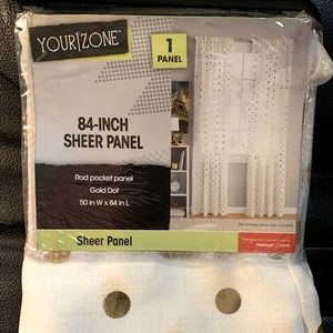 YourZone 84” sheer rod pocket panel